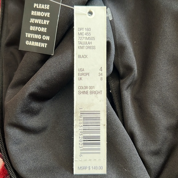 NWT Gianni Bini Tallulah Black Sequin Embroidered Mini Dress - Size 0, 2 - Picture 8 of 13